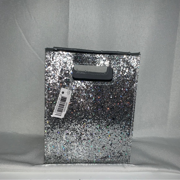 BBW Silver Glitter Gift Bag Reusable Mini Tote - Picture 4 of 4